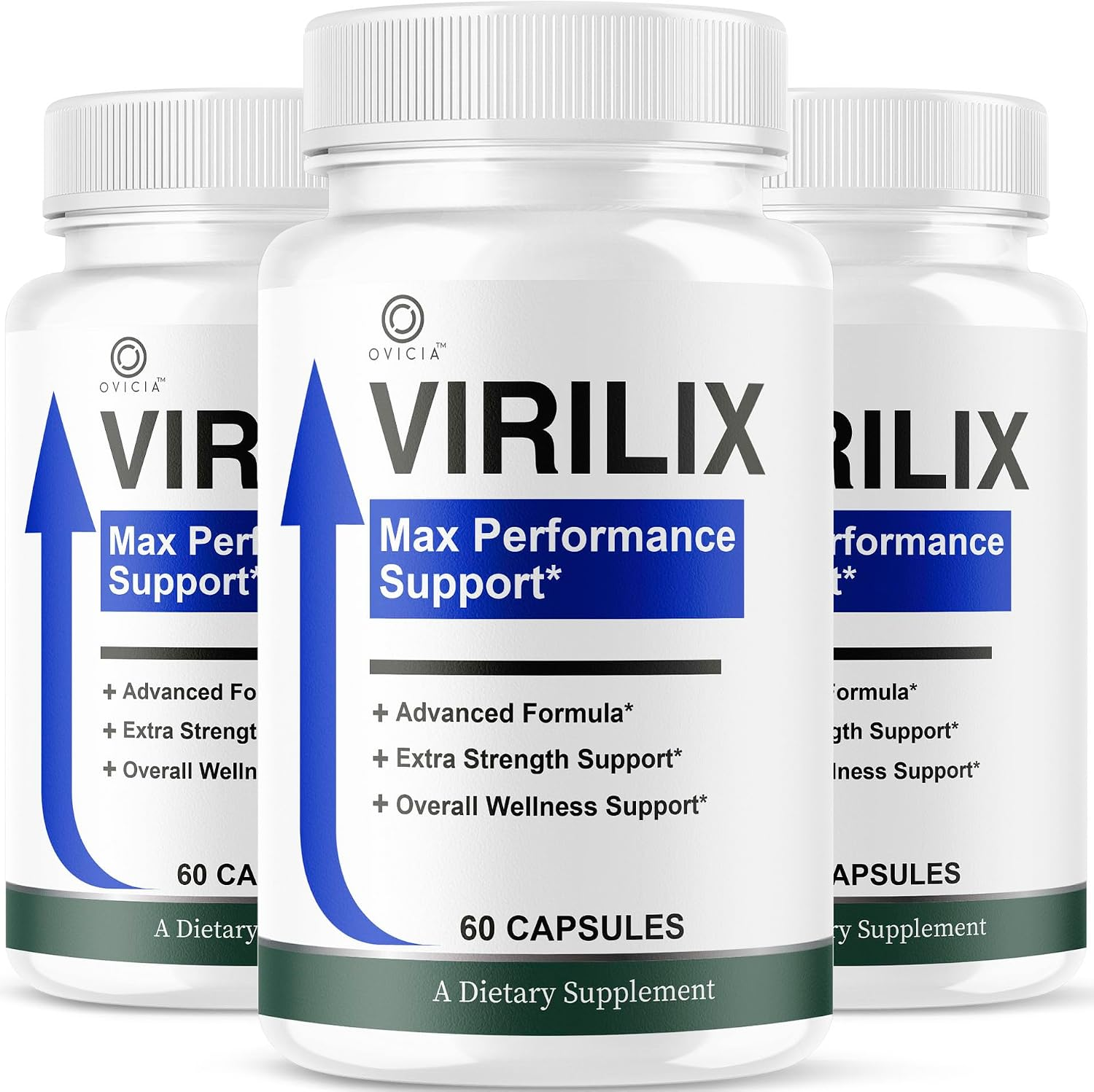 Virilix Max Performance Support supplement bottles